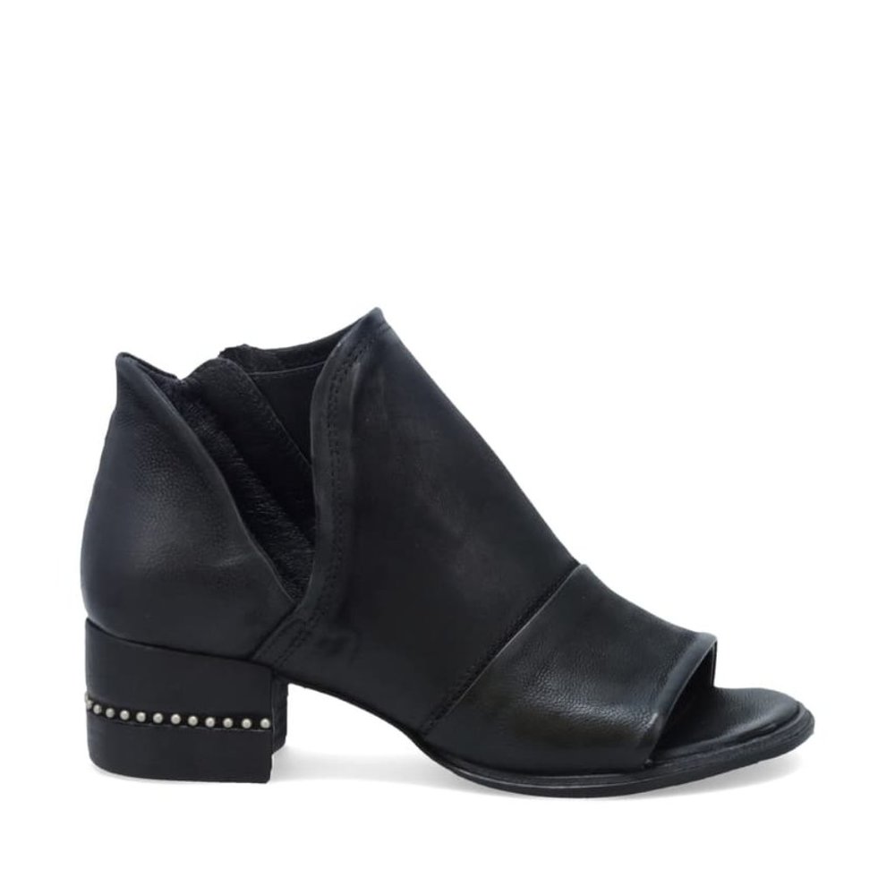 FINAL SALE: A.S.98 Leather black Miles Peep Toe Bootie New - Picture 2 of 14